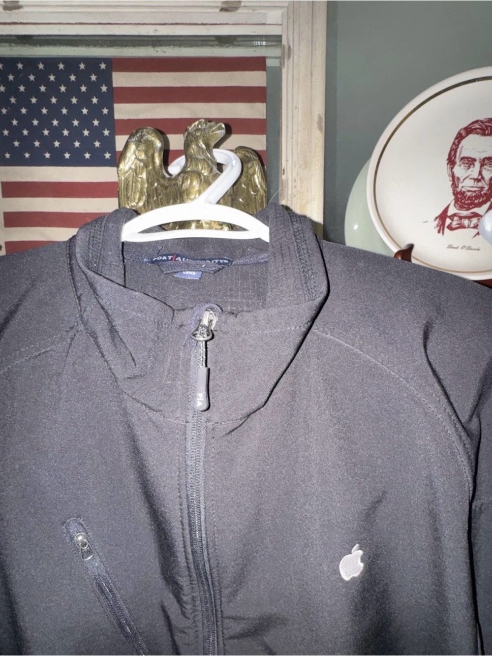 Apple Employee Large Black Port Authority Soft Shell Jacket Full Zip Tech Corp - Picture 7 of 7